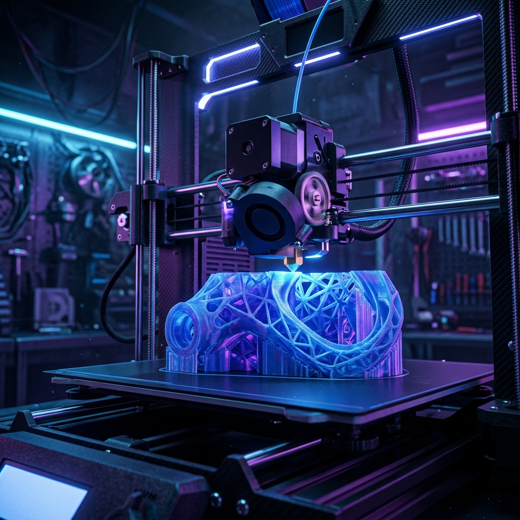 Impresora 3D profesional fabricando una pieza